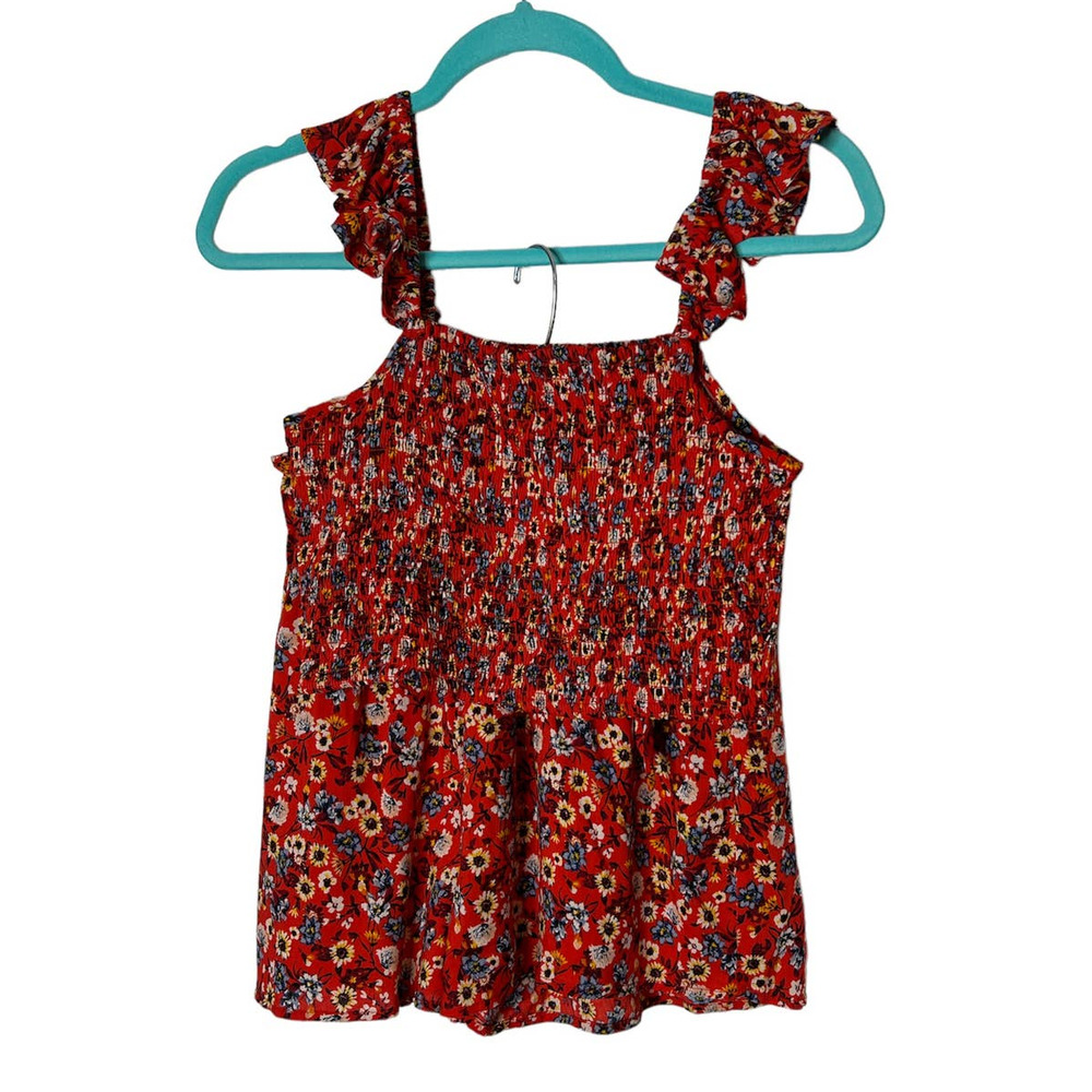 New BOG Collective Short Set in Orange Red Multicolored Floral Size Medium